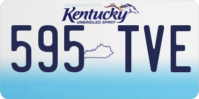 KY license plate 595TVE