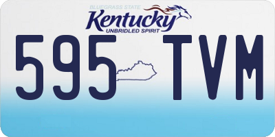 KY license plate 595TVM