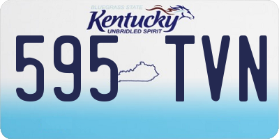 KY license plate 595TVN