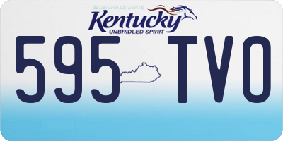 KY license plate 595TVO
