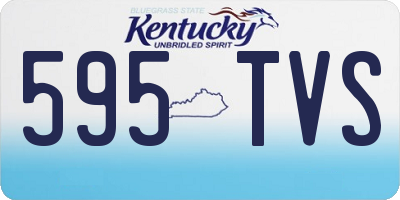 KY license plate 595TVS