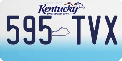 KY license plate 595TVX