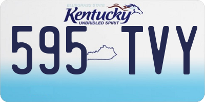 KY license plate 595TVY