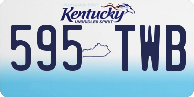 KY license plate 595TWB
