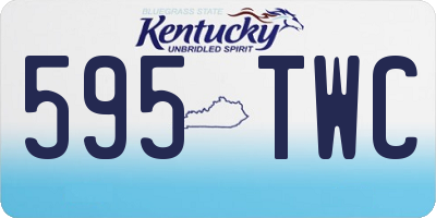 KY license plate 595TWC