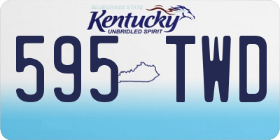 KY license plate 595TWD