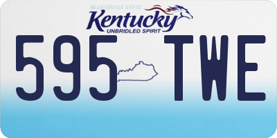 KY license plate 595TWE