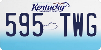 KY license plate 595TWG