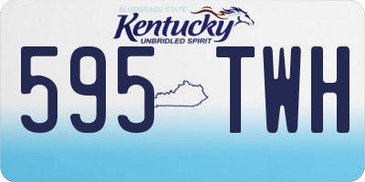 KY license plate 595TWH