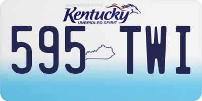 KY license plate 595TWI