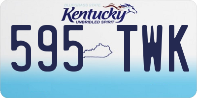 KY license plate 595TWK