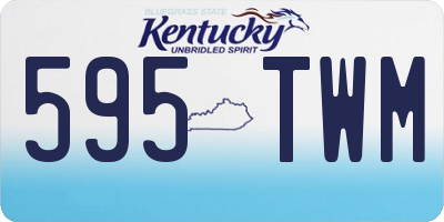 KY license plate 595TWM