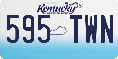 KY license plate 595TWN