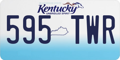 KY license plate 595TWR