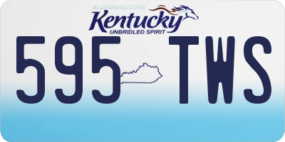 KY license plate 595TWS