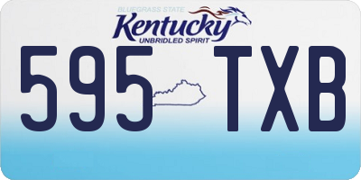 KY license plate 595TXB