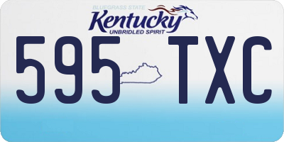 KY license plate 595TXC