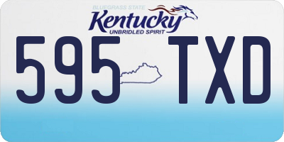 KY license plate 595TXD