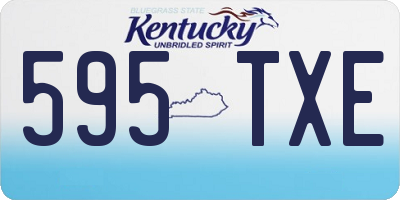 KY license plate 595TXE