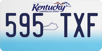 KY license plate 595TXF