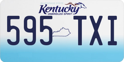 KY license plate 595TXI
