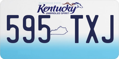 KY license plate 595TXJ