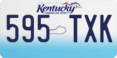 KY license plate 595TXK