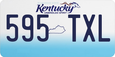 KY license plate 595TXL