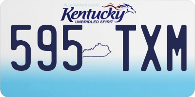 KY license plate 595TXM