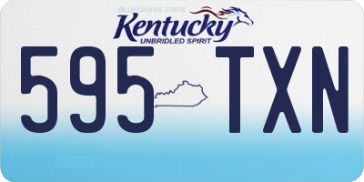 KY license plate 595TXN