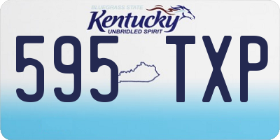 KY license plate 595TXP