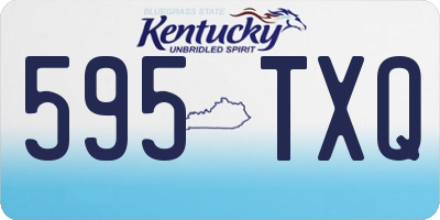 KY license plate 595TXQ