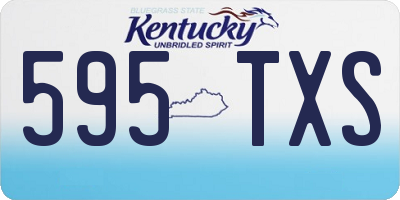 KY license plate 595TXS