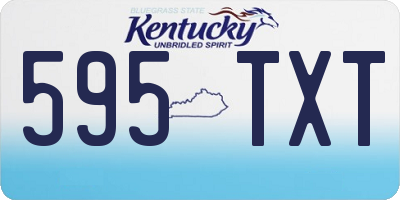 KY license plate 595TXT