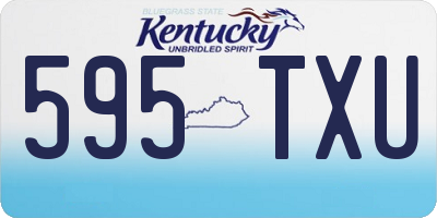 KY license plate 595TXU