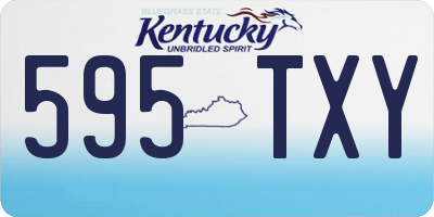 KY license plate 595TXY
