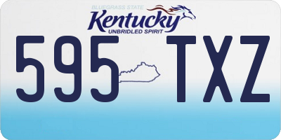 KY license plate 595TXZ
