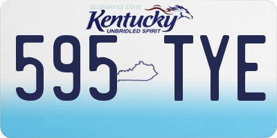 KY license plate 595TYE
