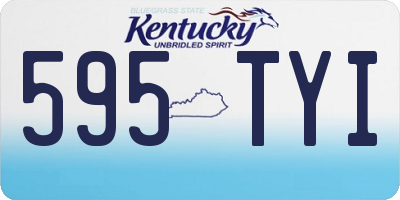 KY license plate 595TYI