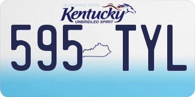 KY license plate 595TYL