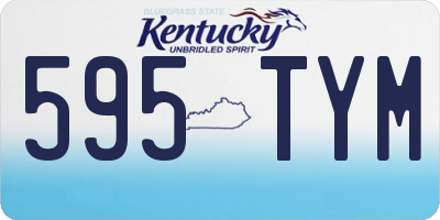 KY license plate 595TYM