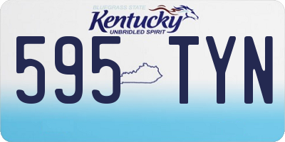 KY license plate 595TYN