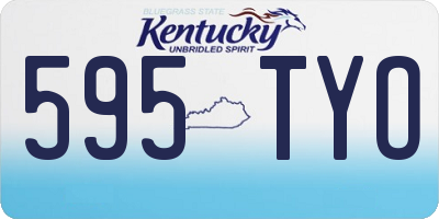 KY license plate 595TYO