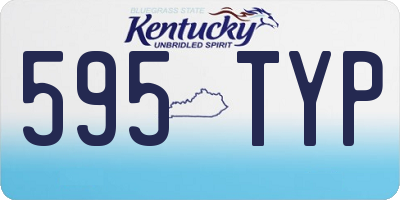 KY license plate 595TYP