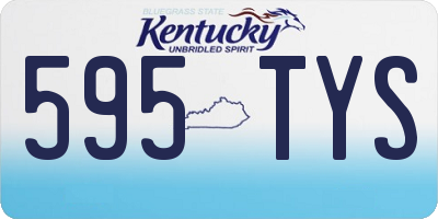 KY license plate 595TYS