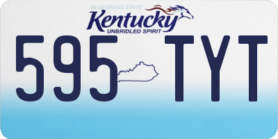 KY license plate 595TYT