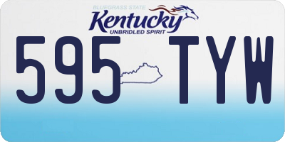 KY license plate 595TYW