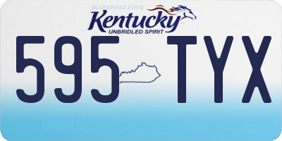 KY license plate 595TYX