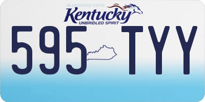 KY license plate 595TYY