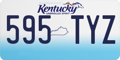 KY license plate 595TYZ